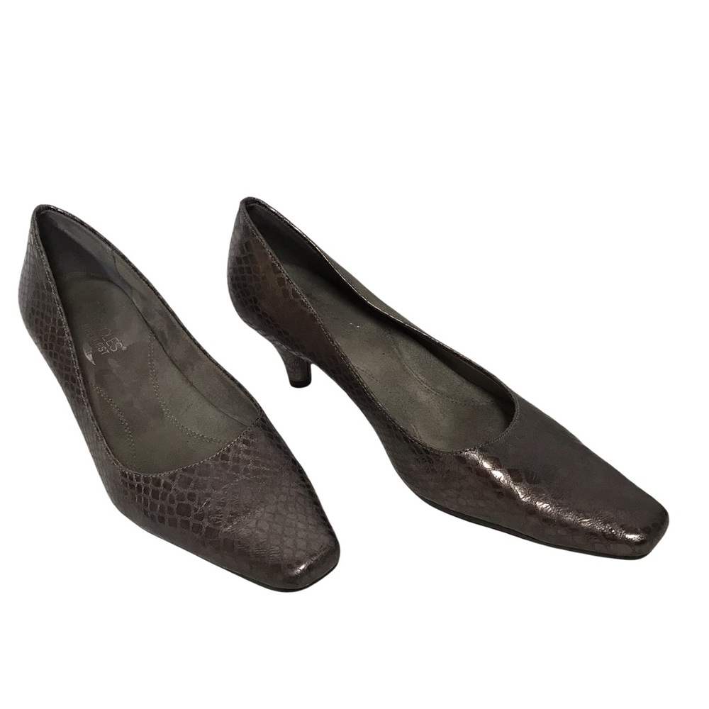 Aresoles Heelrest Women’s Pewter Heels sz8